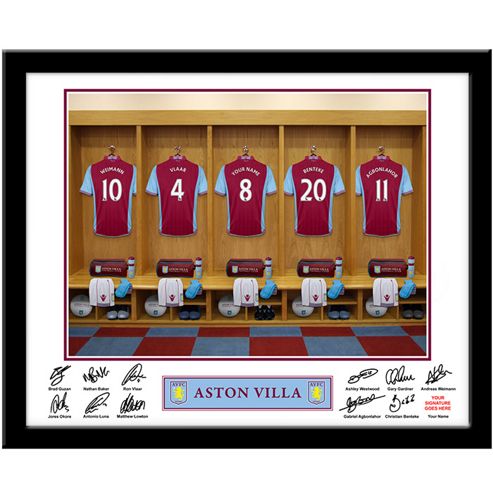 Image of Personalised Aston Villa Dressing Room Frame