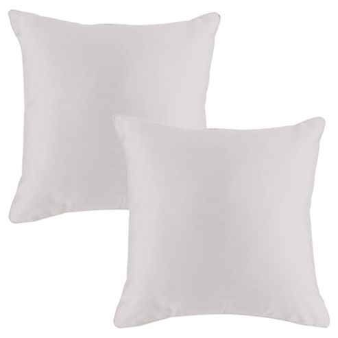 Image of Tesco Faux silk Cushion 43 X 43cm, Silver, Set Of 2