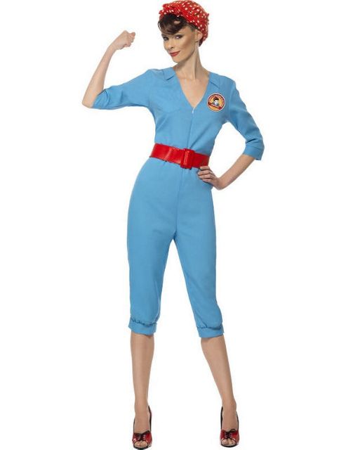 Image of 40s Factory Girl Costume Medium