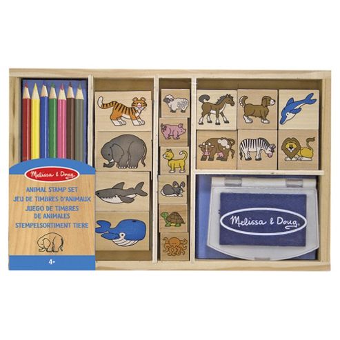 Image of Wooden Animal Stamp Set - Melissa & Doug