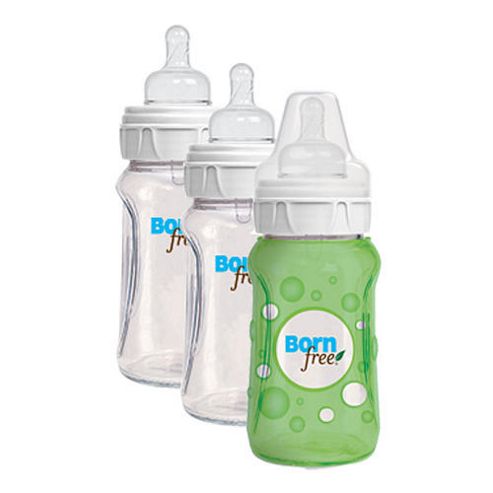 Image of Born Free Glass Feeding Bottles 9oz (260ml) 3 Pack
