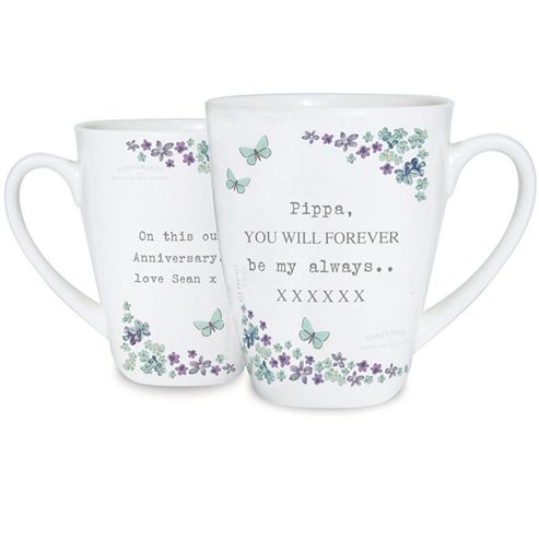 Image of Personalised Forget Me Not Latte Mug