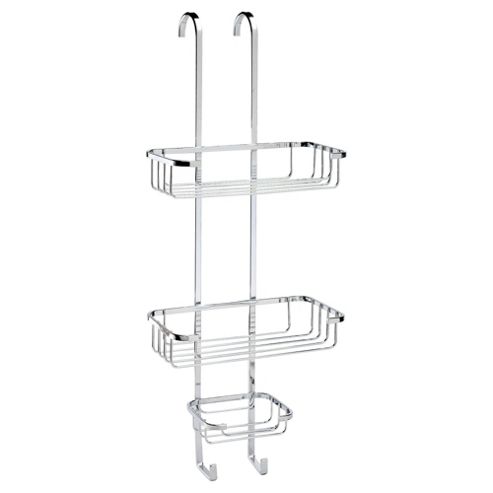 Image of Croydex Three Tier Hook Over Storage Basket, Chrome