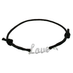 Sterling Silver Black Love Bracelet