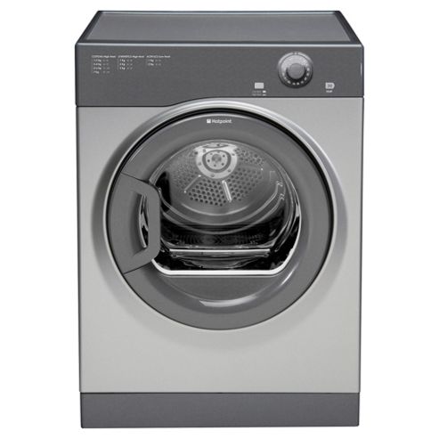 Image of Hotpoint Aquarius Tvfm70bgg Freestanding Vented Tumble Dryer, 7kg Load, B Energy Rating, Graphite