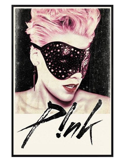 Image of Pink Gloss Black Framed Just Give Me A Reason Poster