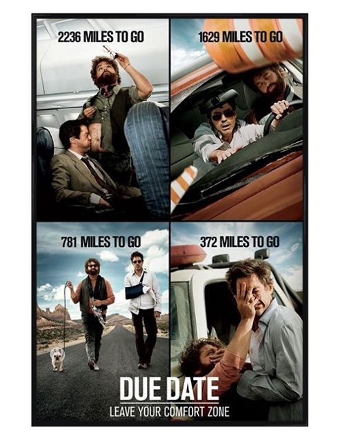 Image of Due Date Gloss Black Framed Leave Your Comfort Zone Poster