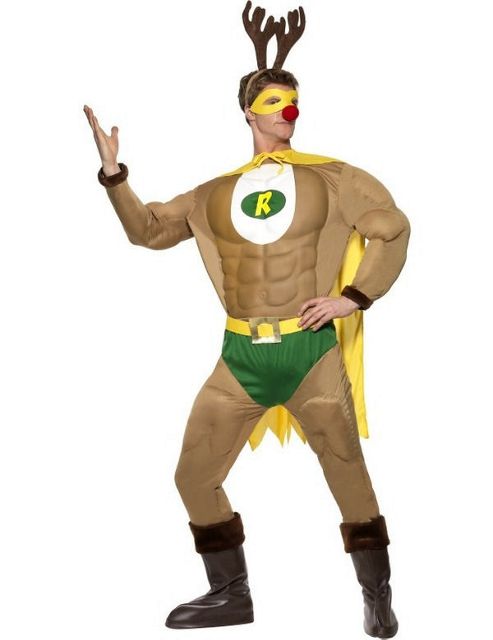 Image of Adult Super Reindeer Costume Large