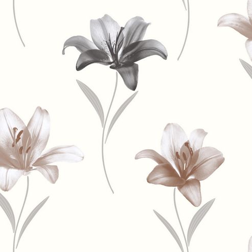 Image of Muriva Lillia Wallpaper - Beige