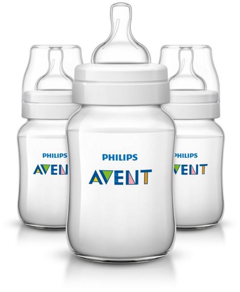 Image of Philips Avent Classic+ Feeding Anti-colic Bottle 260ml/9oz Triple Scf563/37