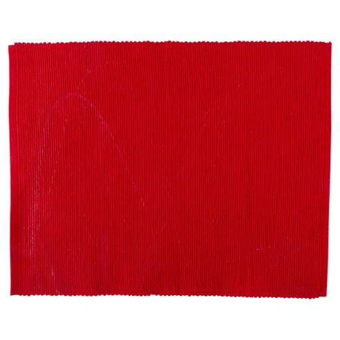 Image of Tesco Ribbed Placemat, Red