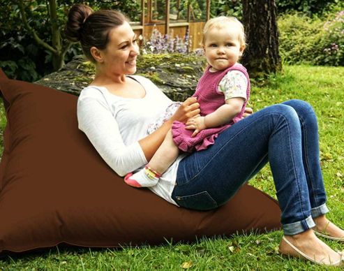 Image of Valufurniture Large Slab Brown Bean Bag