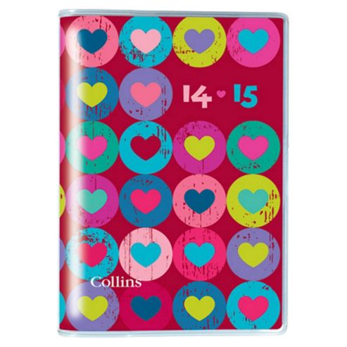 Image of Collins Hearts Midyear 2014/15 Diary A6