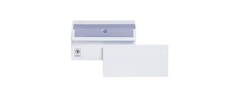 Image of Plus Fabric Envelopes Wallet Press Seal 110gsm Dl White [pack 500]
