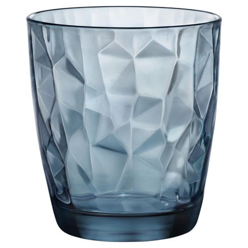Image of Bormioli Hammered Glass, Blue, Single