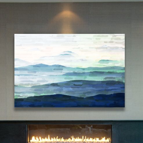 Image of Parvez Taj Mountain Tops Canvas Wall Art - 30 Cm H X 45 Cm W X 5 Cm D
