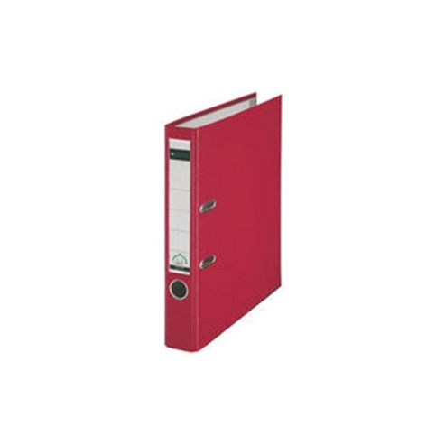 Image of Leitz Mini Lever Arch File Plastic 52mm Spine A4 Red Ref 1015-25 [pack 10]