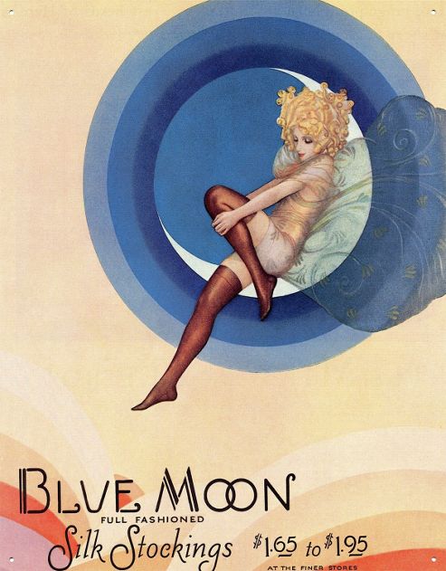 Image of Silk Stockings Blue Moon Tin Sign