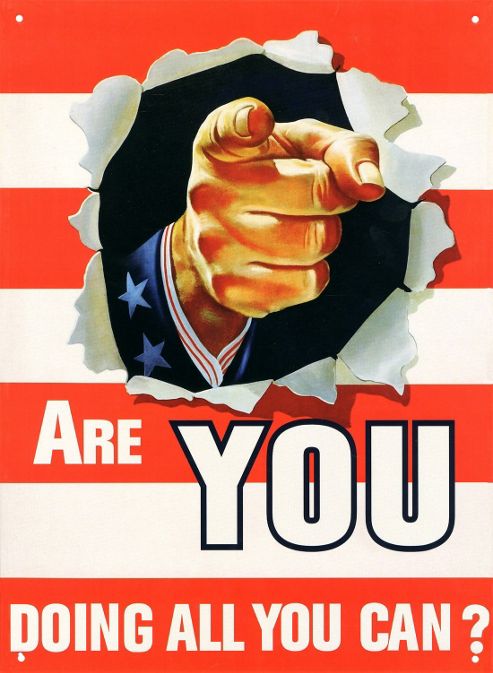 Image of Are You Doing All You Can? Tin Sign