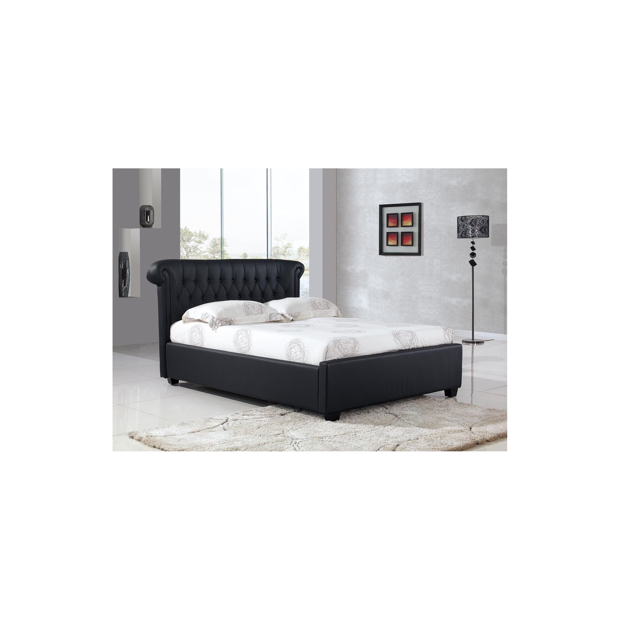 Interiors 2 suit Vienna Bed frame - Double - Black at Tesco Direct