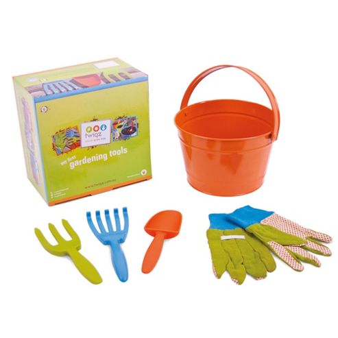 Image of Twigz Childrens Gardening Tools 0831 My First Gardening Tools (orange Bucket)