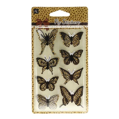 Image of Leopard Butterfly Stickers - Yellow/black