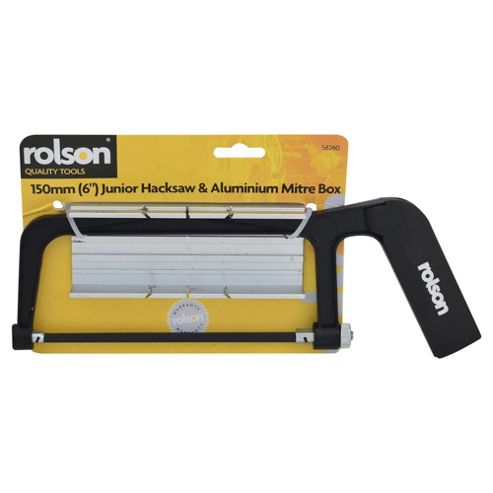 Image of Rolson 150mm (6") Junior Hacksaw & Aluminium Mitre Box