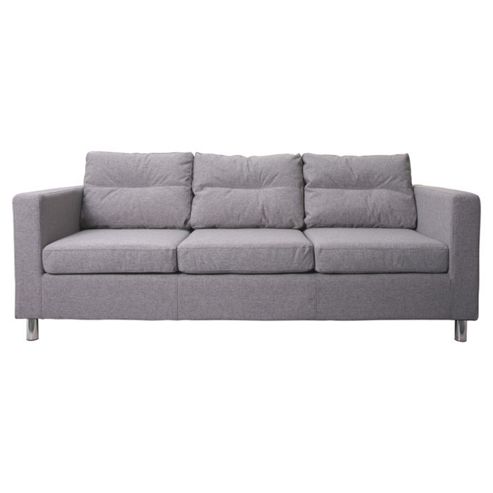 Image of Leader Lifestyle Star 3 Seater Sofa - Grey Fabric