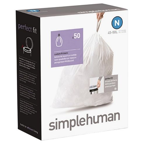 Image of Simplehuman Code N Drawstring Bin Liners, 45 Pack