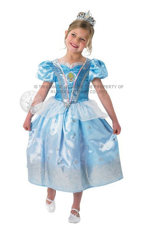 Image of Rubie's Fancy Dress - Disney Princess - Cinderella Glitter Costume - Child Small Uk 3-4 Years