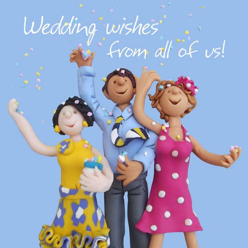 Image of Holy Mackerel Congratulations. Wedding Wishes From All Of Us Greetings Card