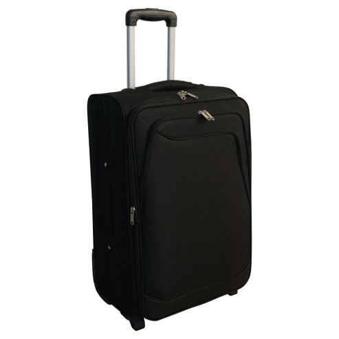 Image of Tesco 2-wheel Soft Sided Suitcase, Black Medium