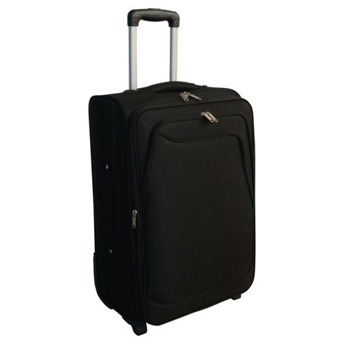 Tesco 2-Wheel Soft Sided Suitcase, Black Medium