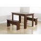 Elements Utah Table and Bench Set - Walnut