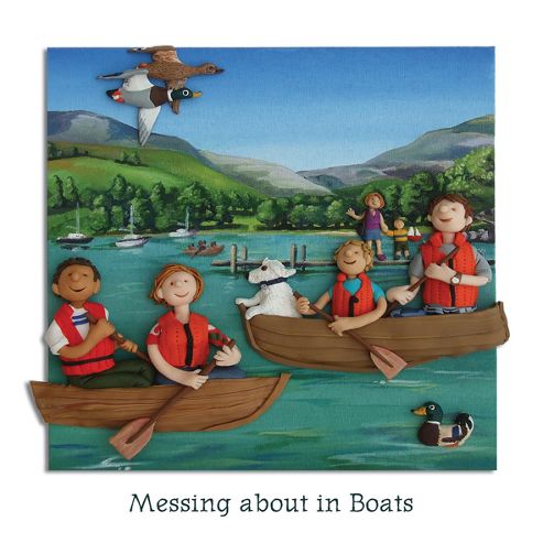 Image of Holy Mackerel Messing About In Boats Greetings Card