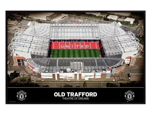 Image of Manchester United Football Club Gloss Black Framed Theatre Of Dreams Mufc Poster