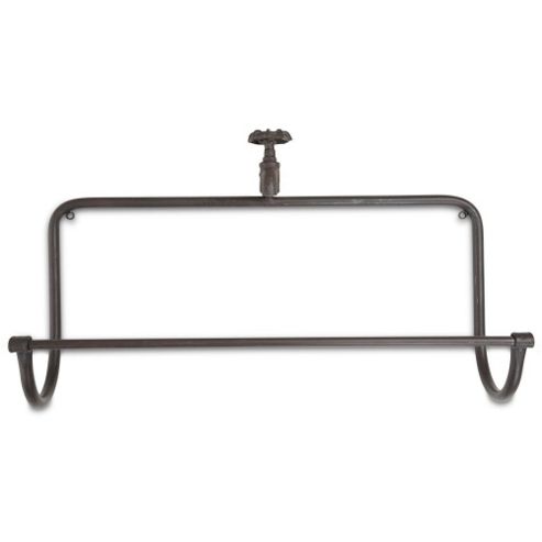 Image of Long Antique Finish Metal Tap Towel Rail