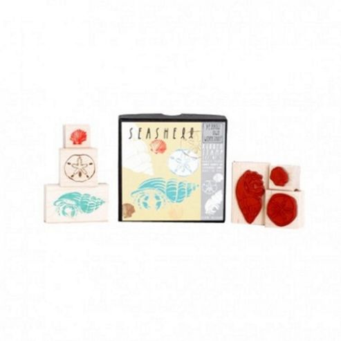 Image of Yellow Owl Workshop Stamp Set - Seashells
