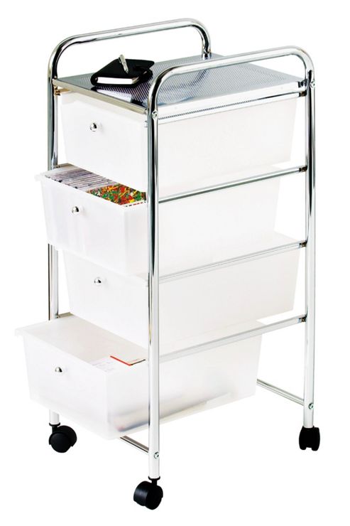 Image of Premier Housewares Four Tier Storage Unit - White