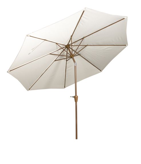 Image of Ivory 3m Woodlook Crank And Tilt Parasol (38mm Pole, 8 Ribs)