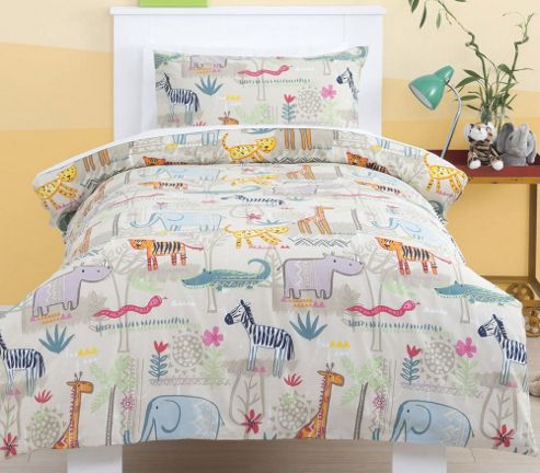 Image of Jungle Animals Junior Bedding Set