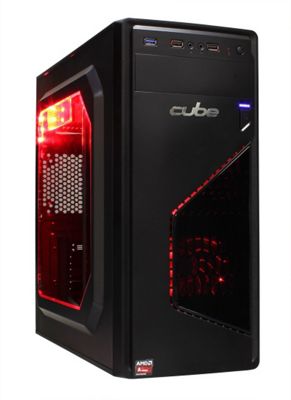 Buy Cube Ultra Fast Minecraft Gaming PC Red LED 4GB 500GB 