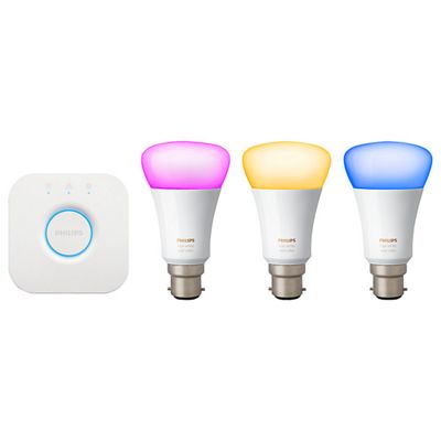 ambiance hue b22 starter colour kit version philips tesco