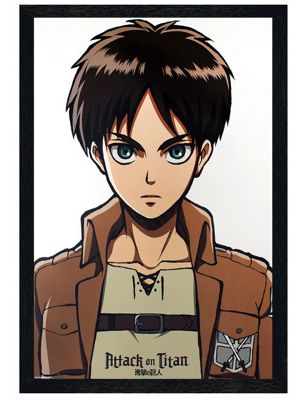 Buy Attack on Titan Black Wooden Framed Eren Poster 61x91.5cm from our ...