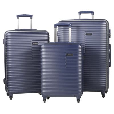 Buy Rock Pacific 4 Wheel Navy 3 Piece Luggage Set from our Luggage Sets ...