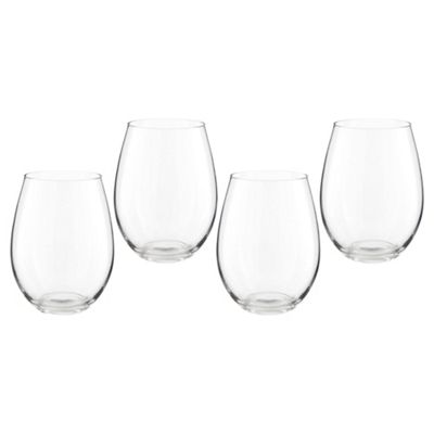 Buy Set of 4 Timeless Classic Stemless Wine Glasses from our Wine ...