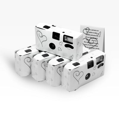 Buy Pack Of 5 Single Use Disposable Camera In White For Weddings