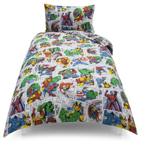 Buy Marvel Comic Pop News Single Duvet Set TESCO EXCLUSIVE from our ...