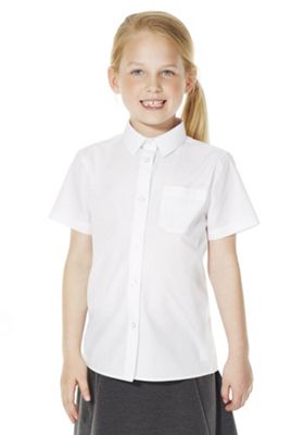 Buy F&F School 2 Pack of Girls Easy Iron Short Sleeve Shirts from our ...