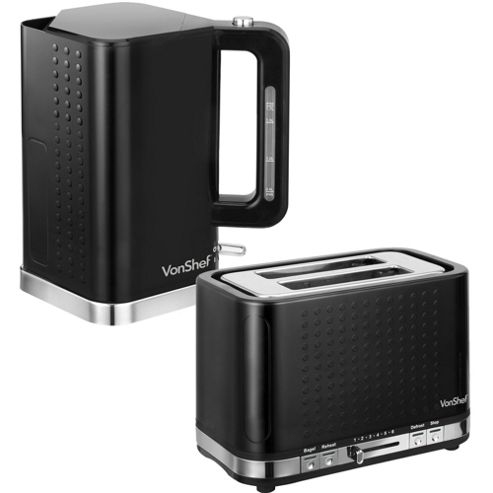 Buy VonShef Premium Black Kettle and Toaster Set from our Traditional ...